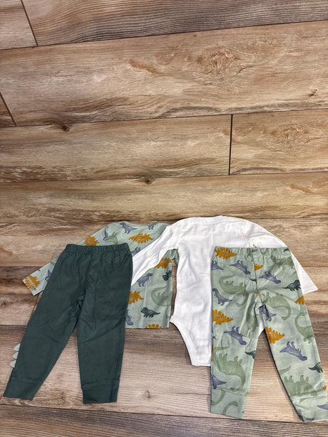 NEW Carter's 4pc Dinosaur Bodysuit Set Green/White sz 18m - Me n Mommy To Be