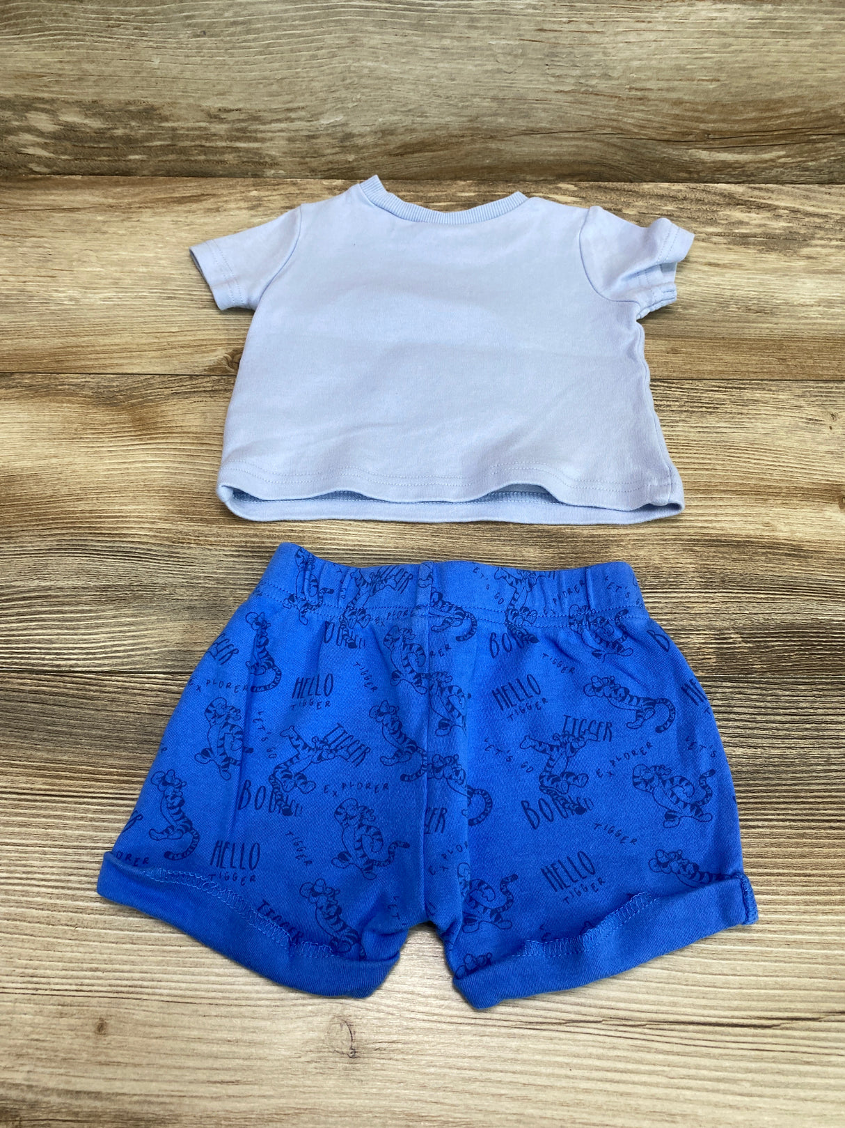 Disney Baby 2pc Tigger Shirt & Short Set Blue sz 0-3m