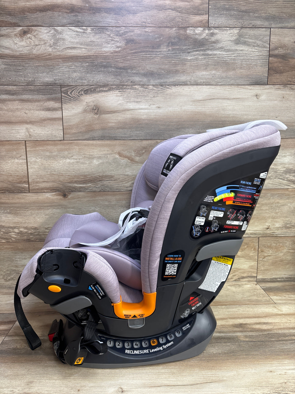NEW Chicco OneFit LX ClearTex All-in-One Car Seat in Lilac 5-100lbs