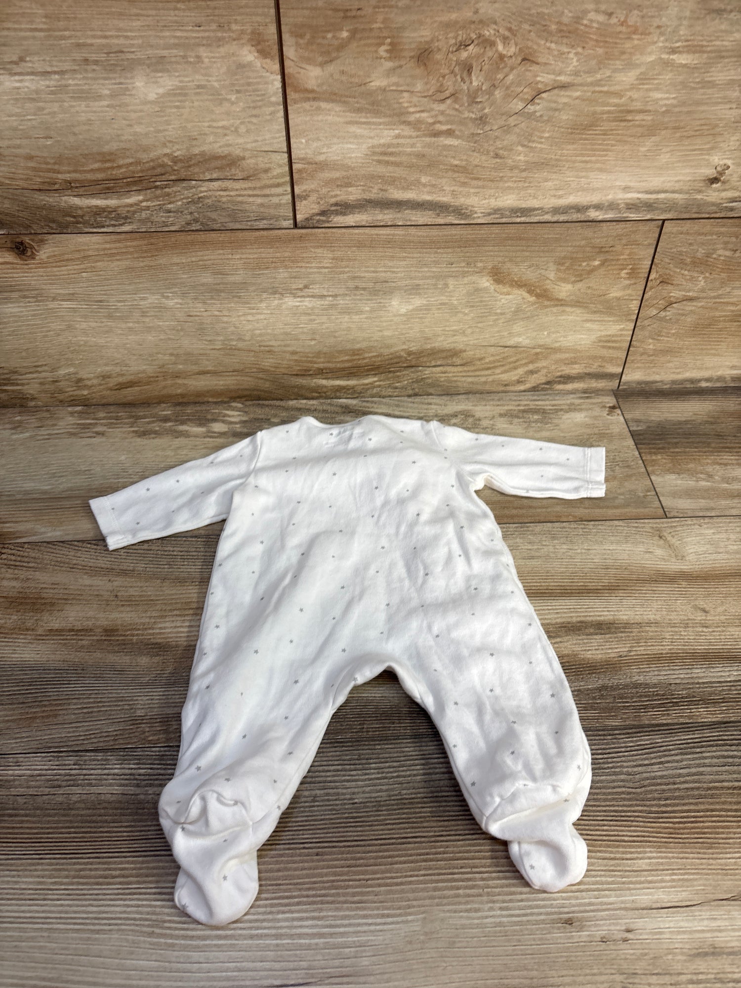 Little Me Welcome To The World Side Snap Sleeper White sz Newborn