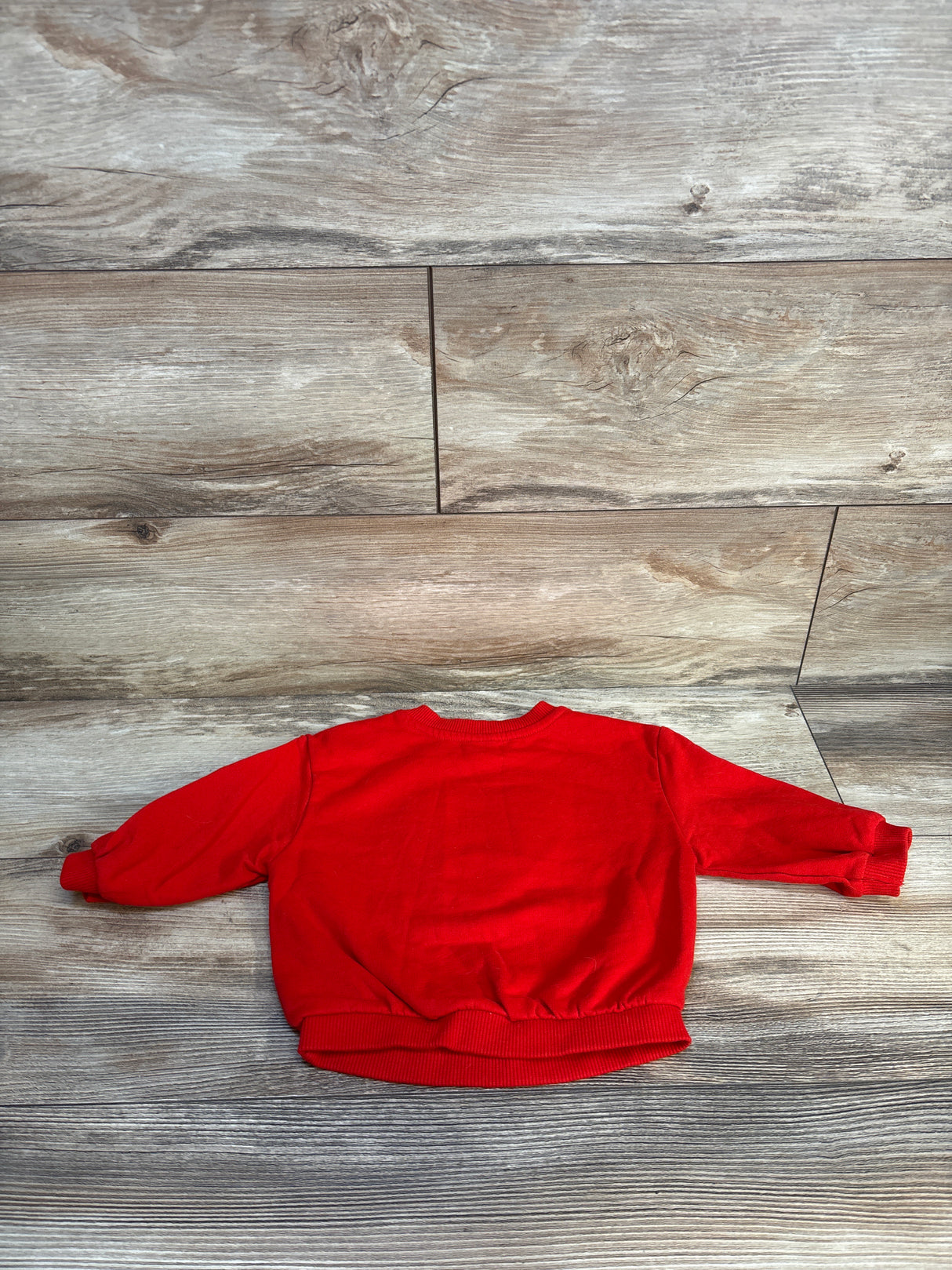 Cat & Jack Textured Heart Sweatshirt Red sz 18m