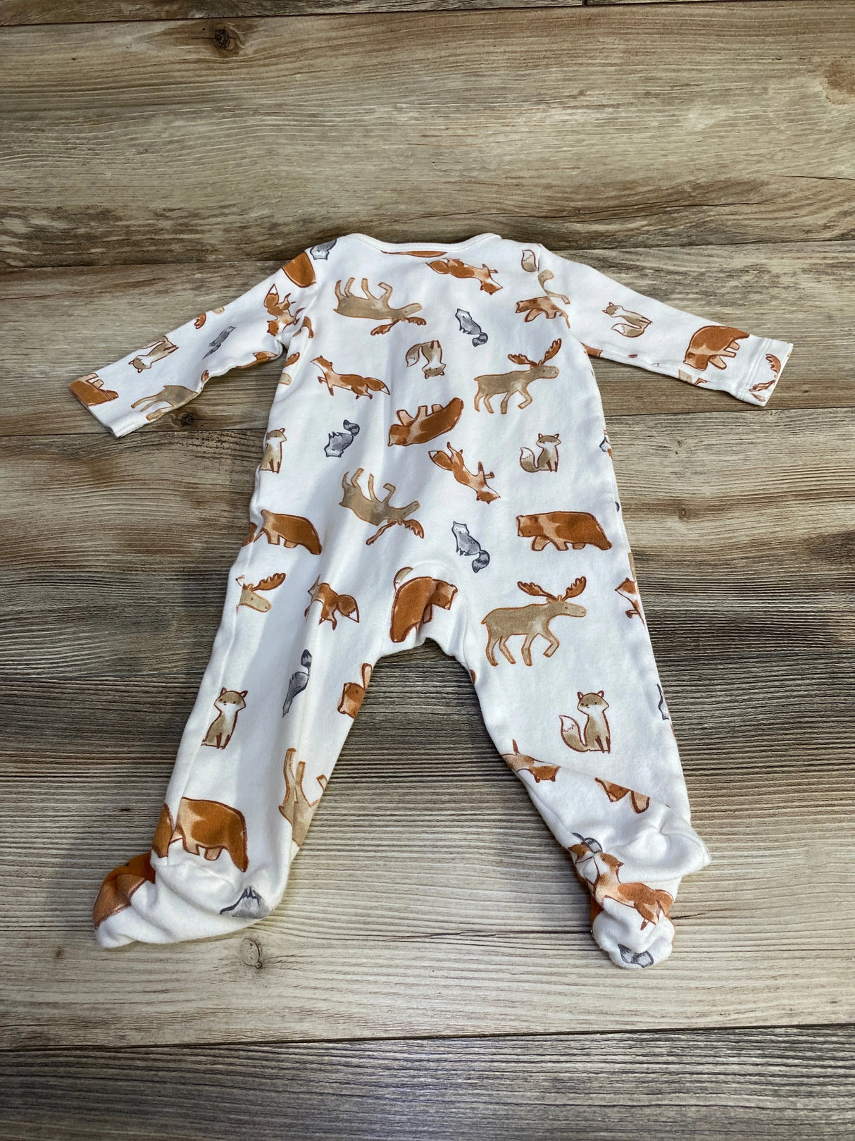 Just One You Animal Print Sleeper White sz 6m