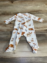 Just One You Animal Print Sleeper White sz 6m