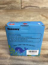 Yeeeasy tummy time water mat box with ocean animal graphics on wood surface