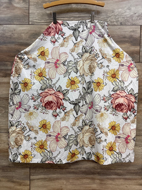 Hnhuaming Multi-use Nursing Cover in White Floral - Me n Mommy To Be