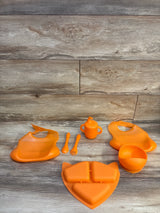 Close 7pc Silicone Baby Feeding Set in Orange