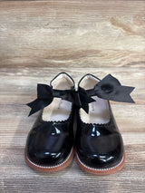 Felix & Flora Patent Leather Bow Mary Jane Flats Black sz 11c