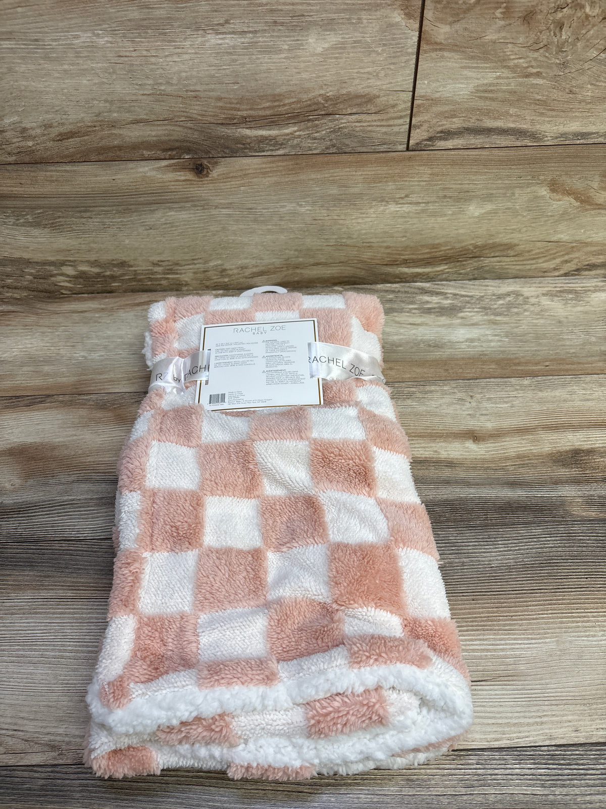 NEW RZ by Rachel Zoe Reversible Baby Blanket Pink 30x40''
