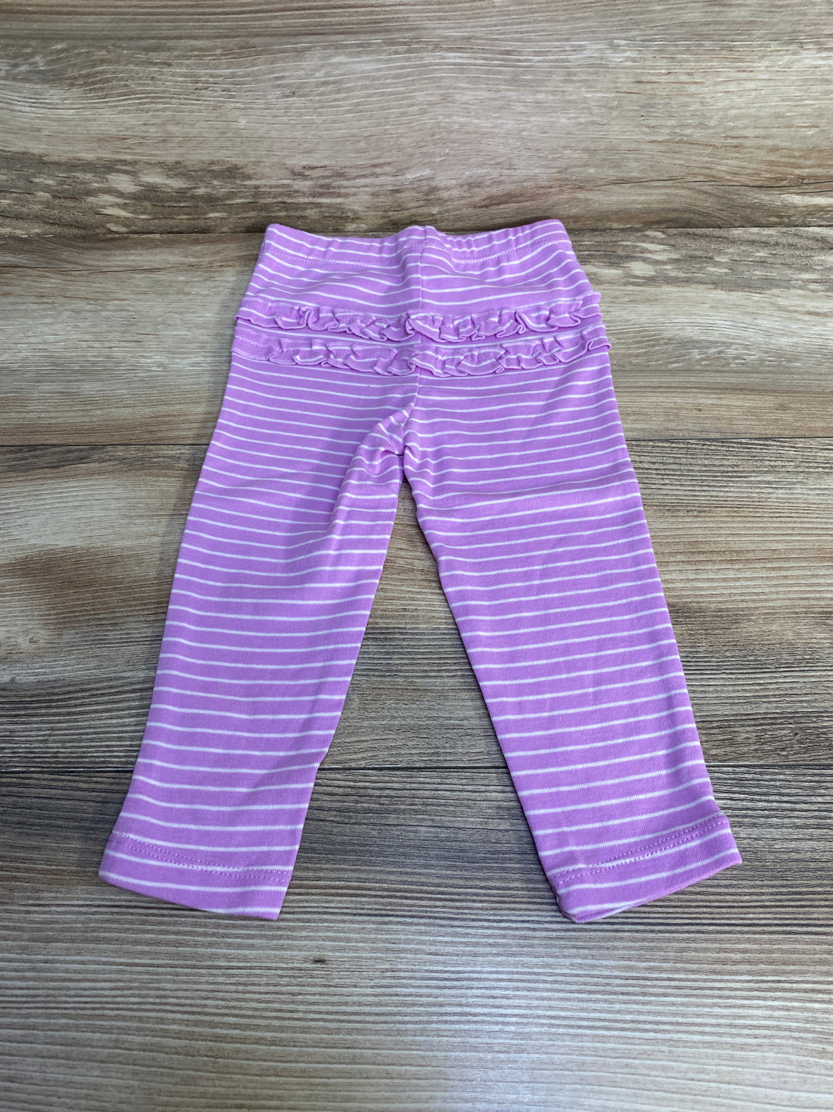 Carter's Striped Ruffle Leggings Purple sz 12m