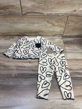 Cat & Jack 2pc Ribbed Shirt & Pants Set Ivory sz 0-3m