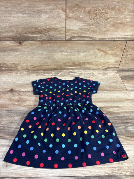 Primary Polka Dot Drawstring Dress Navy sz 2T - Me n Mommy To Be
