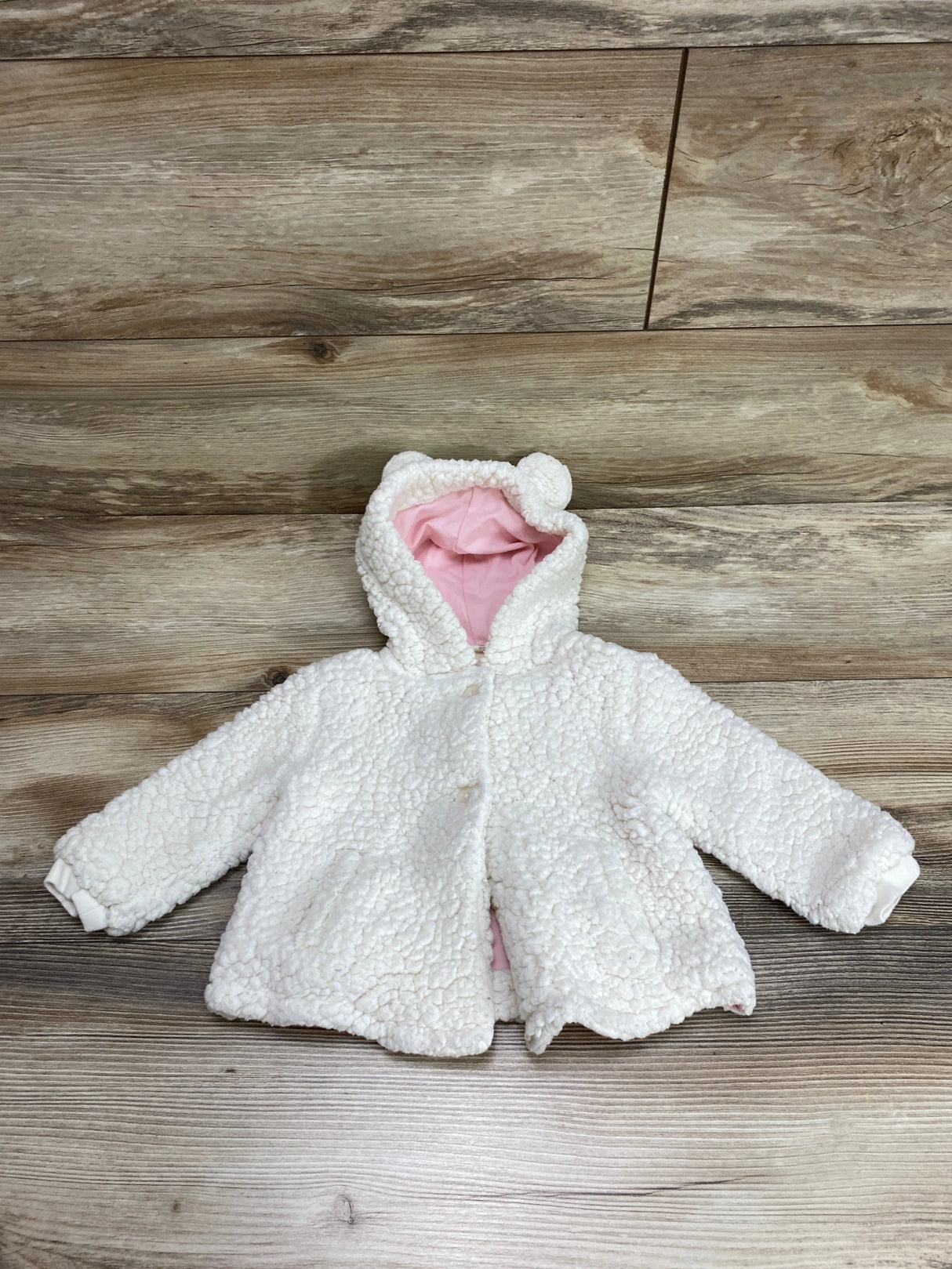 Tucker + Tate Sherpa Hoodie White sz 12m