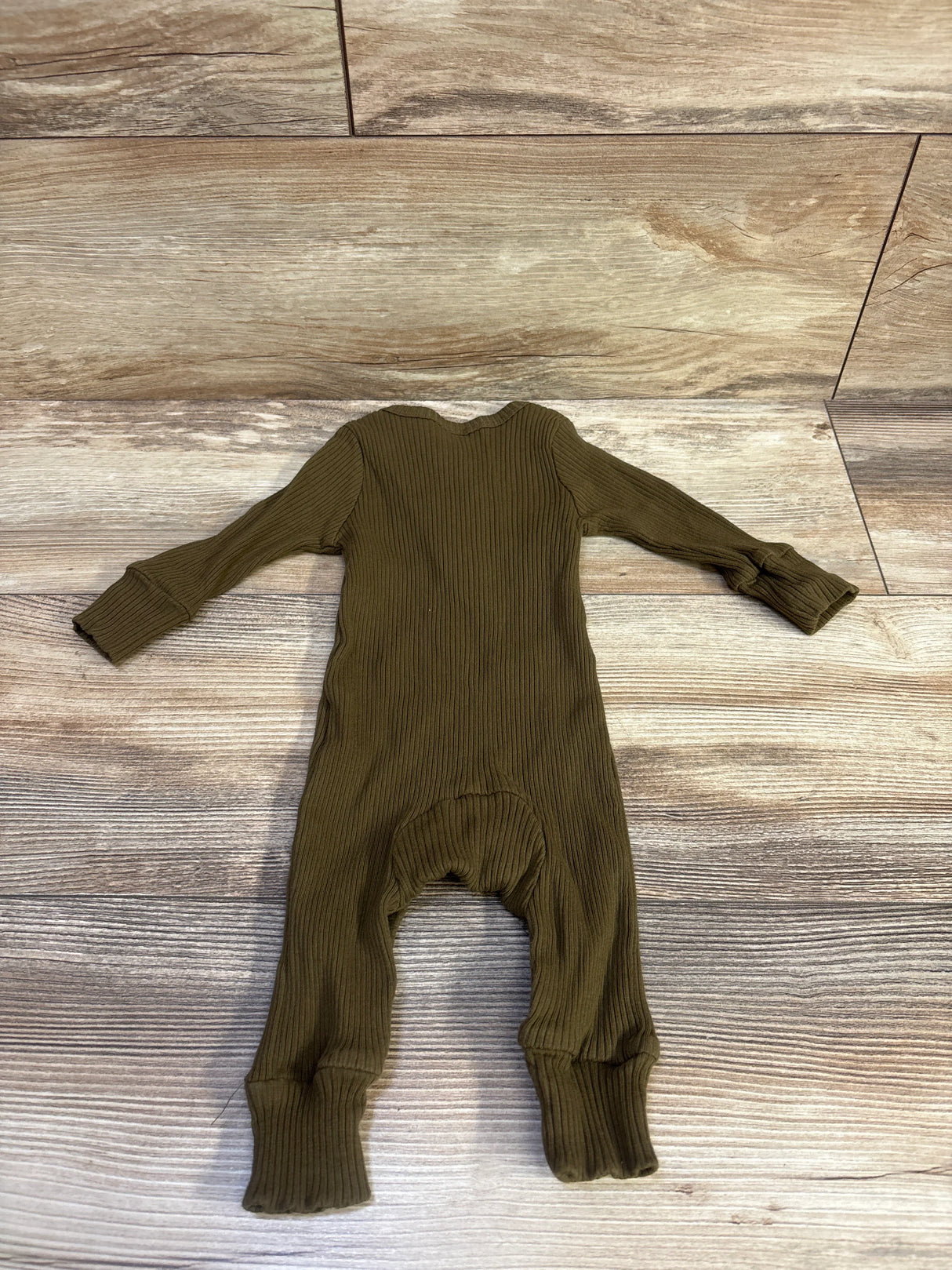 Ribbed Henley Coverall Green sz 0-3m