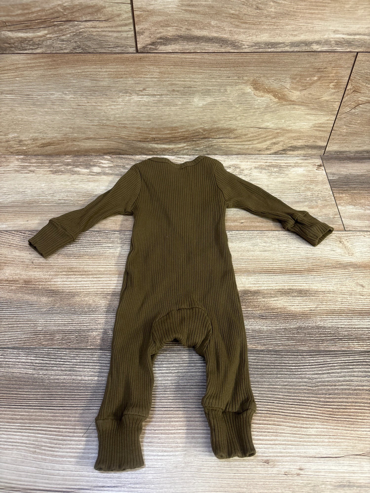 Ribbed Henley Coverall Green sz 0-3m