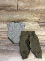 Nike 2pc Viscose Bodysuit & Joggers Set Green sz 3m