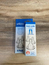 NEW Dr. Brown's Level 1 Narrow Baby Bottle Silicone Nipple, Slow Flow  6pk