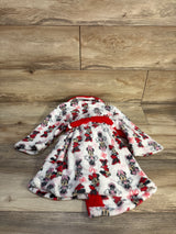 Disney Junior Monnie Mouse Plush Robe Red sz 2T