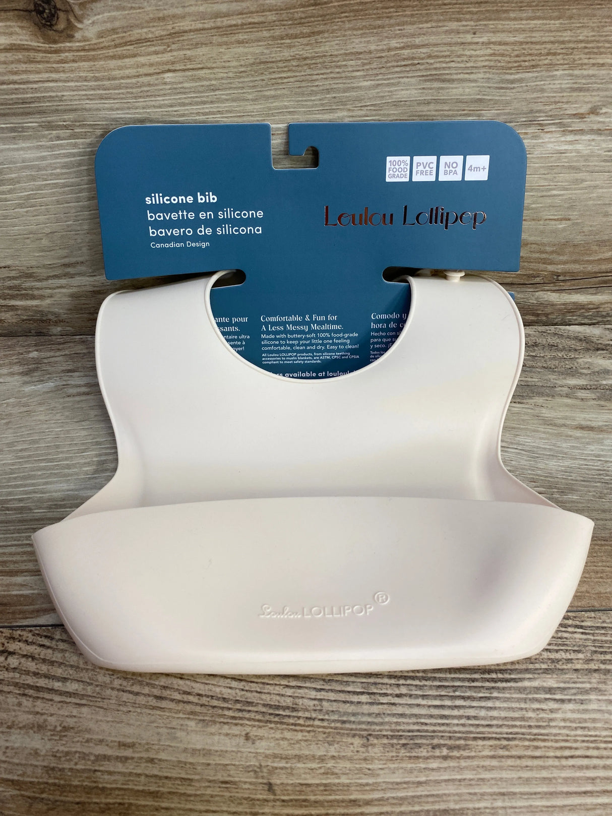 NEW LouLou Lollipop Silicone Bib in Coconut Milk