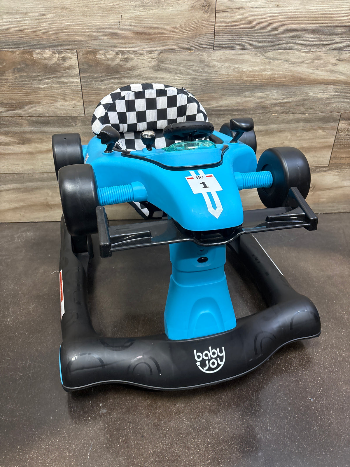 Baby Joy 4-in-1 Foldable Baby Activity Racecar Walker Blue