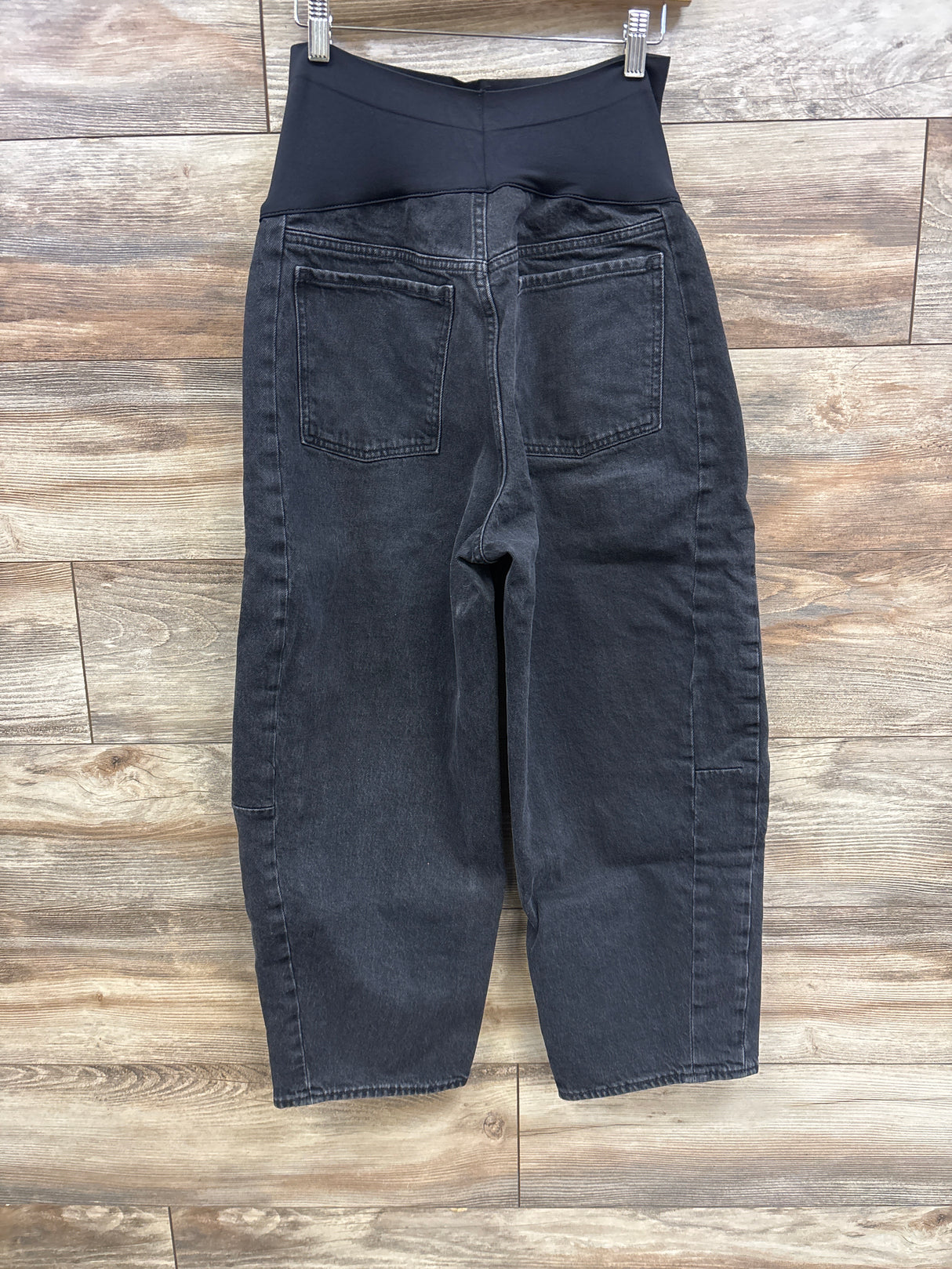 Old Navy Maternity Full-Panel Barrel Ankle Jeans Black sz 12/Large