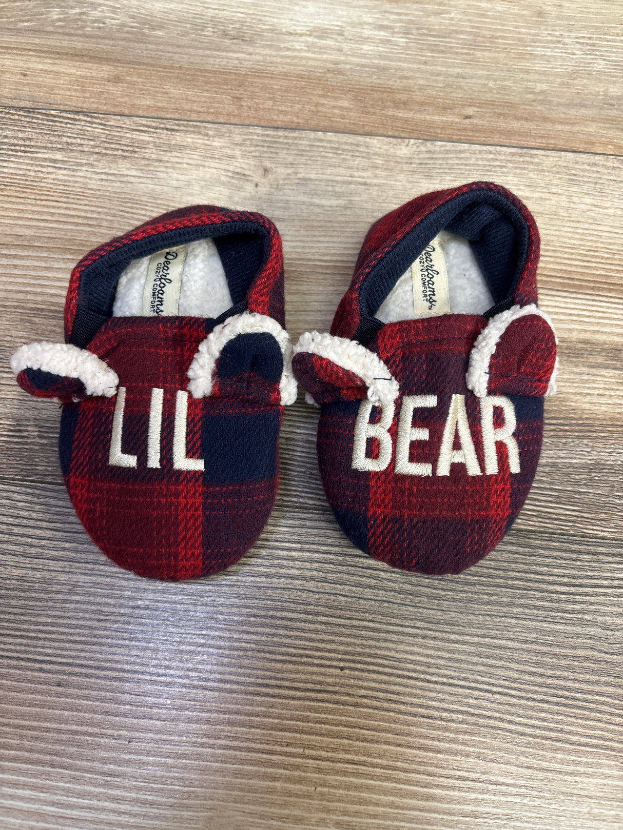 Dearfoams Lil Bear Slippers sz 5/6c