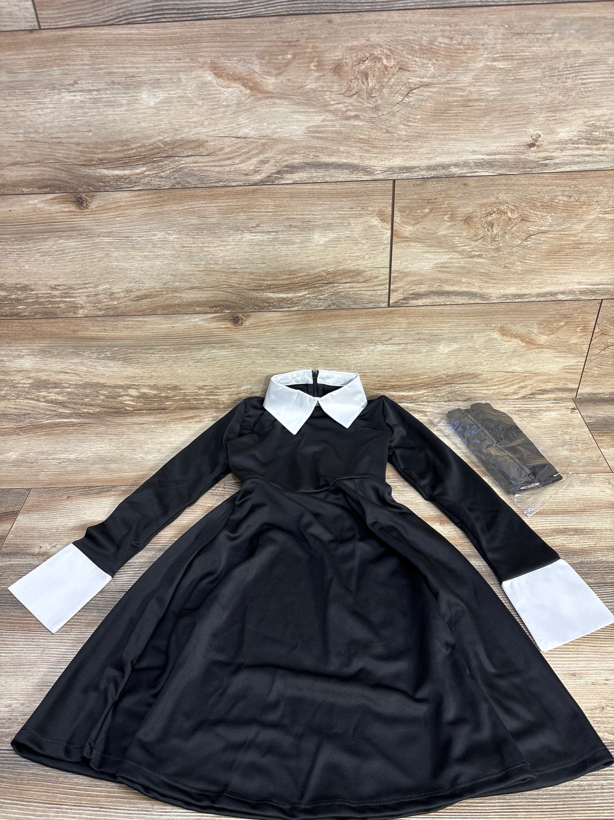 Wigood Wednesday Addams Costume Dress & Tights Black sz 6