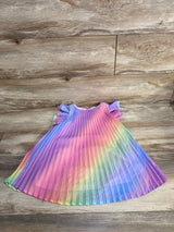 H&M Rainbow Pleated Dress sz 3T