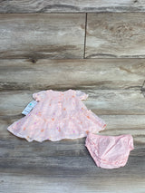 NEW Just One You 2pc Floral Dress & Bloomers Pink sz Newborn