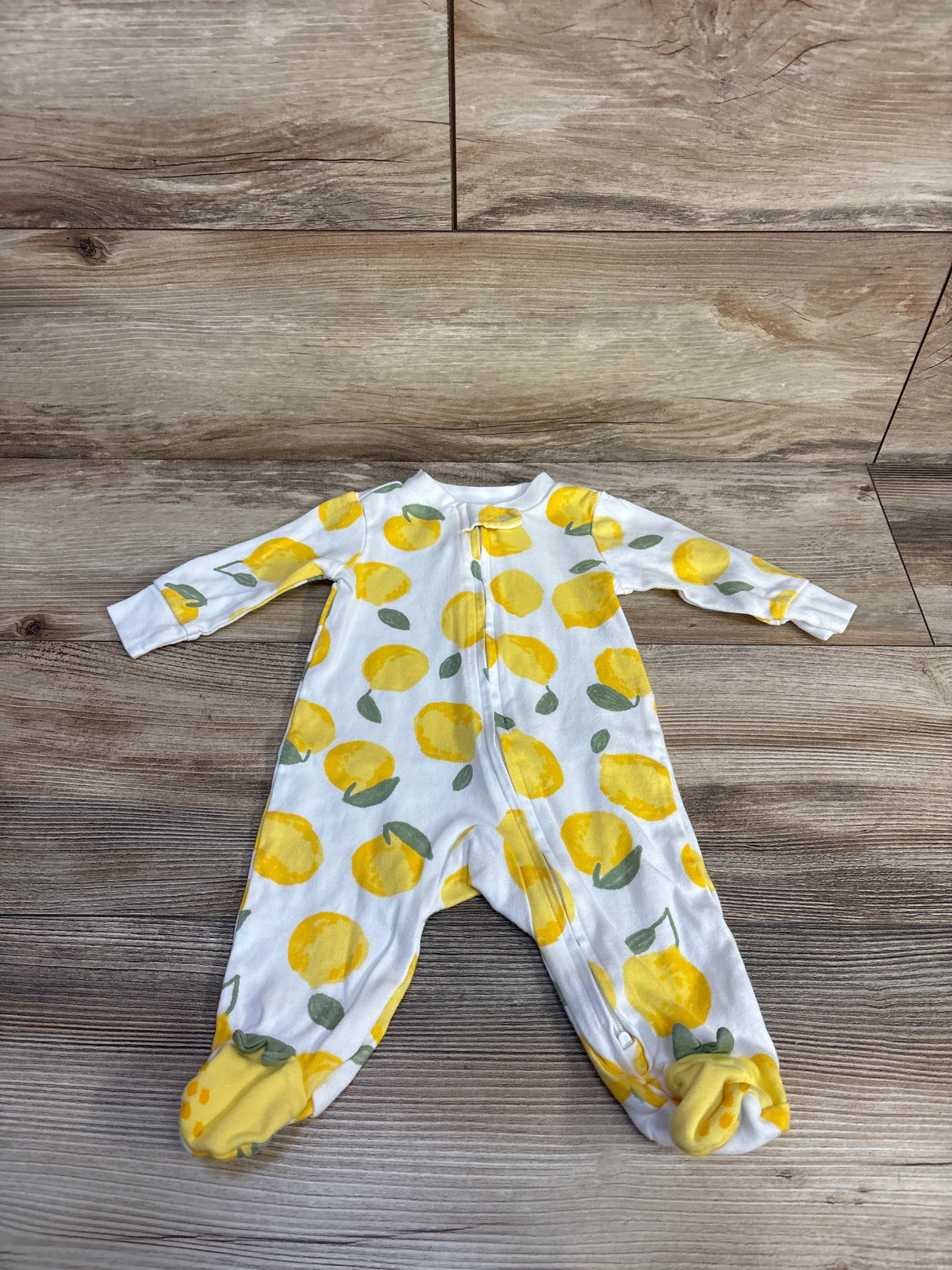 Just One You Lemon Print Sleeper White sz 3m - Me n Mommy To Be