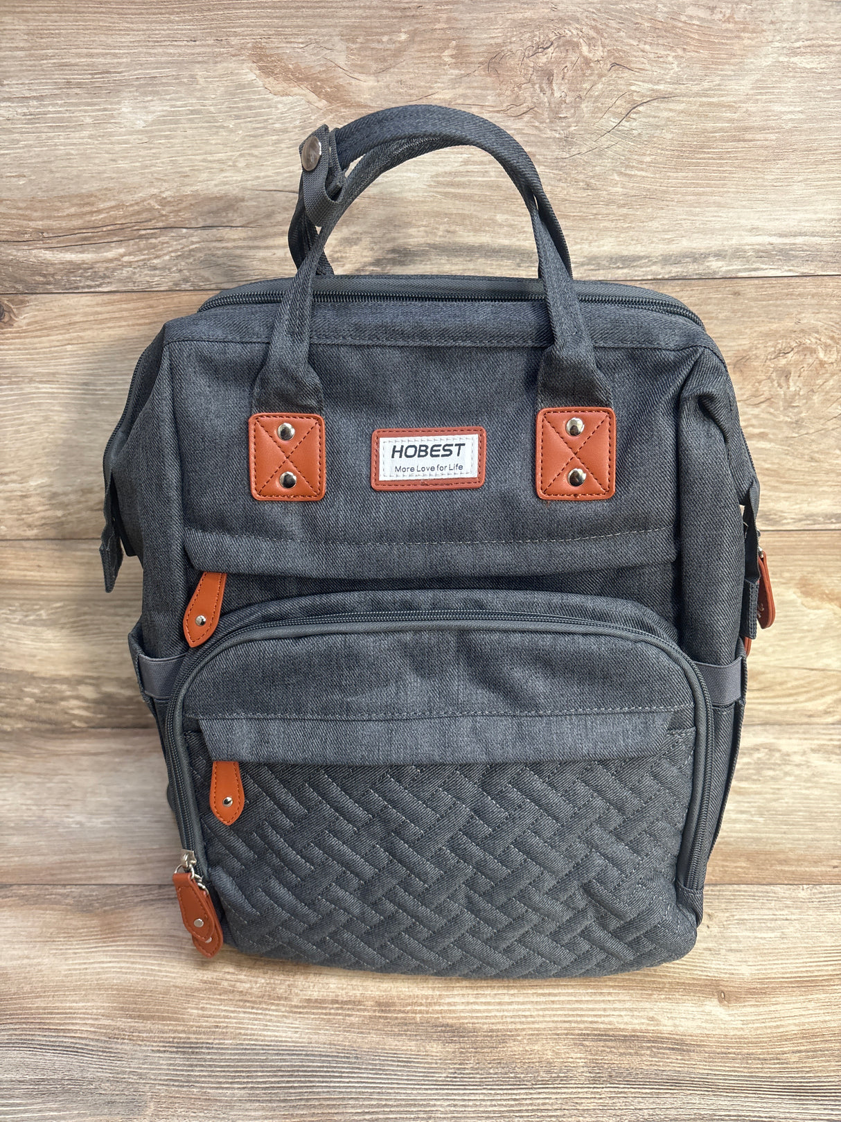 HOBEST Diaper Bag Backpack w/ Changing Station & USB Grey