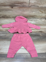 Children's Place 2pc Zip-Up Jacket & Pants Set Pink sz 0-3m