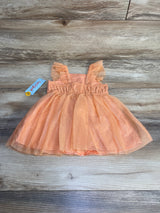 NEW Cat & Jack Glitter Tank Dress Orange sz 18m