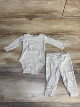 Carter's 2pc Striped Bodysuit & Bottoms Set Grey sz 6m