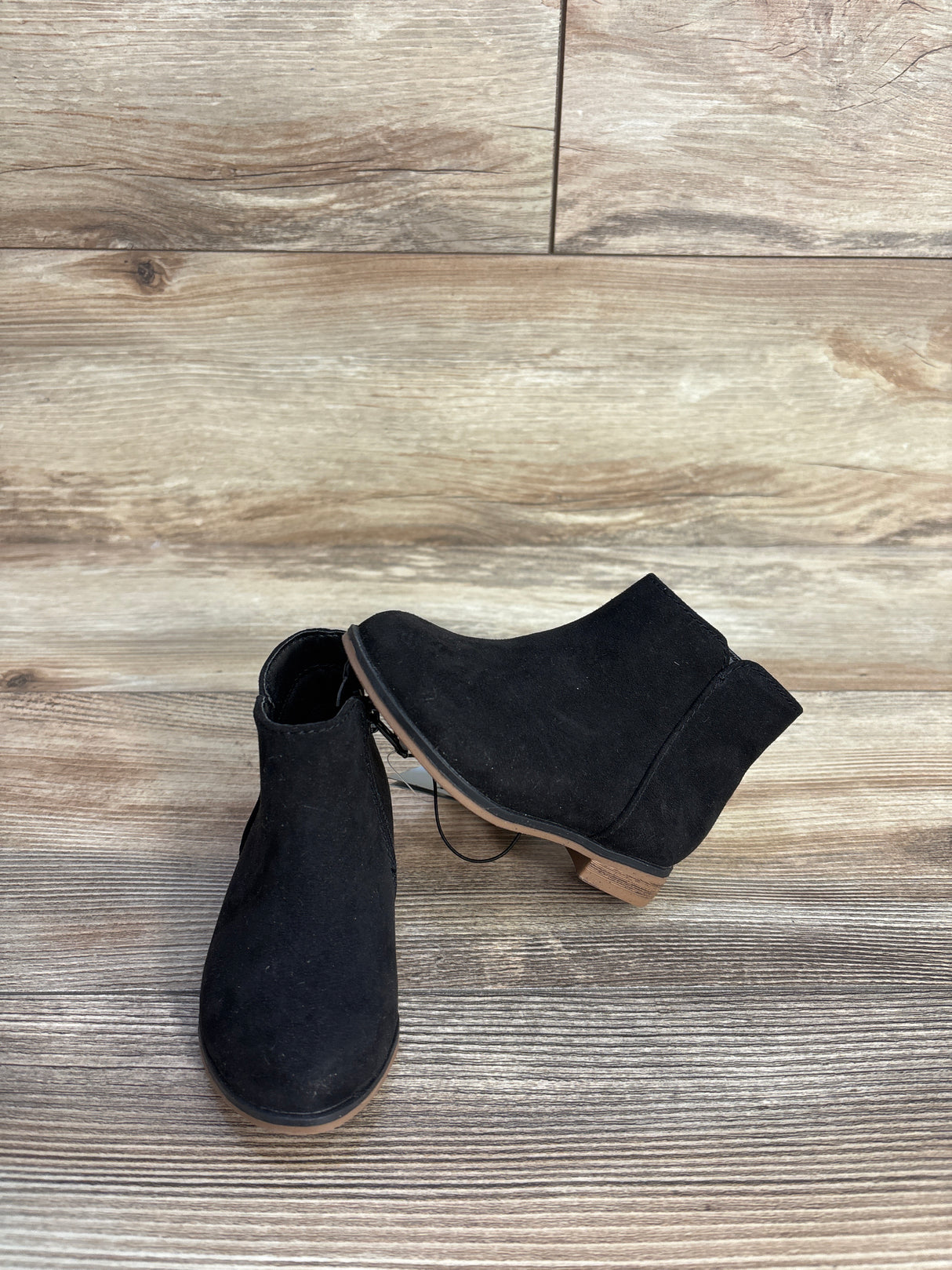 NEW Cat & Jack Penelope Zipper Booties Black sz 6c