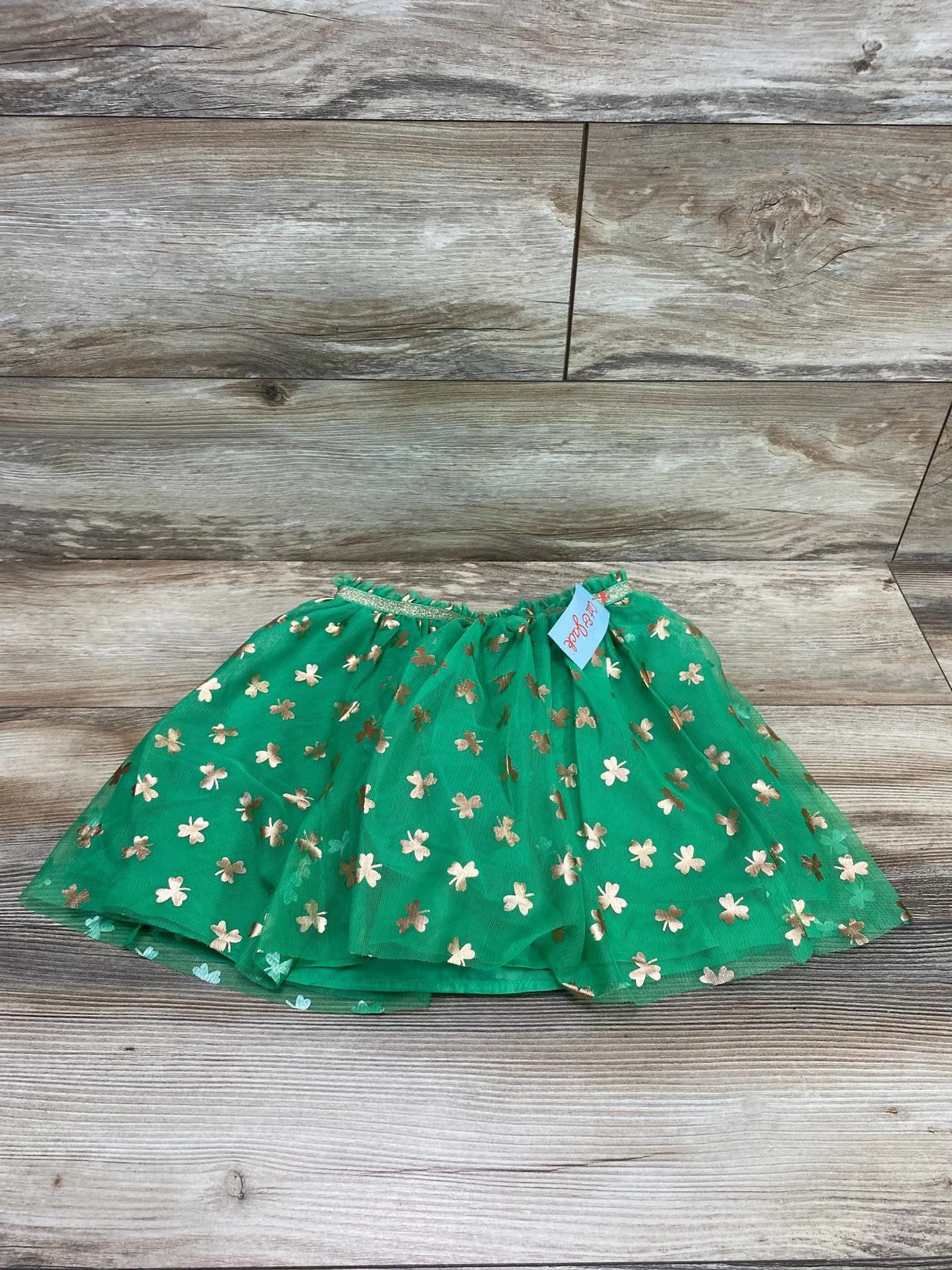 NEW Cat & Jack Shamrock Tutu Skirt Green sz 6/6X