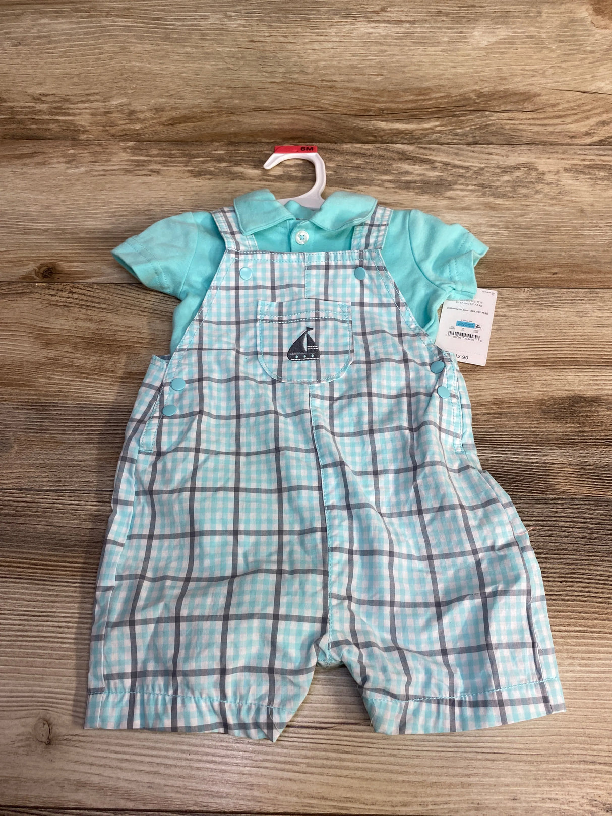 NEW Just One You 2pc Shortall Set Blue sz 6m