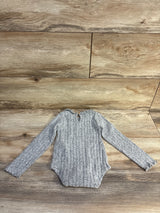 Zara Ruffle Long Sleeve Bodysuit Grey sz 2-3T - Me n Mommy To Be
