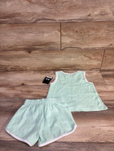 NEW Under Armour 2pc Terry Cloth Tank Top & Shorts Set Mint Green sz 5T