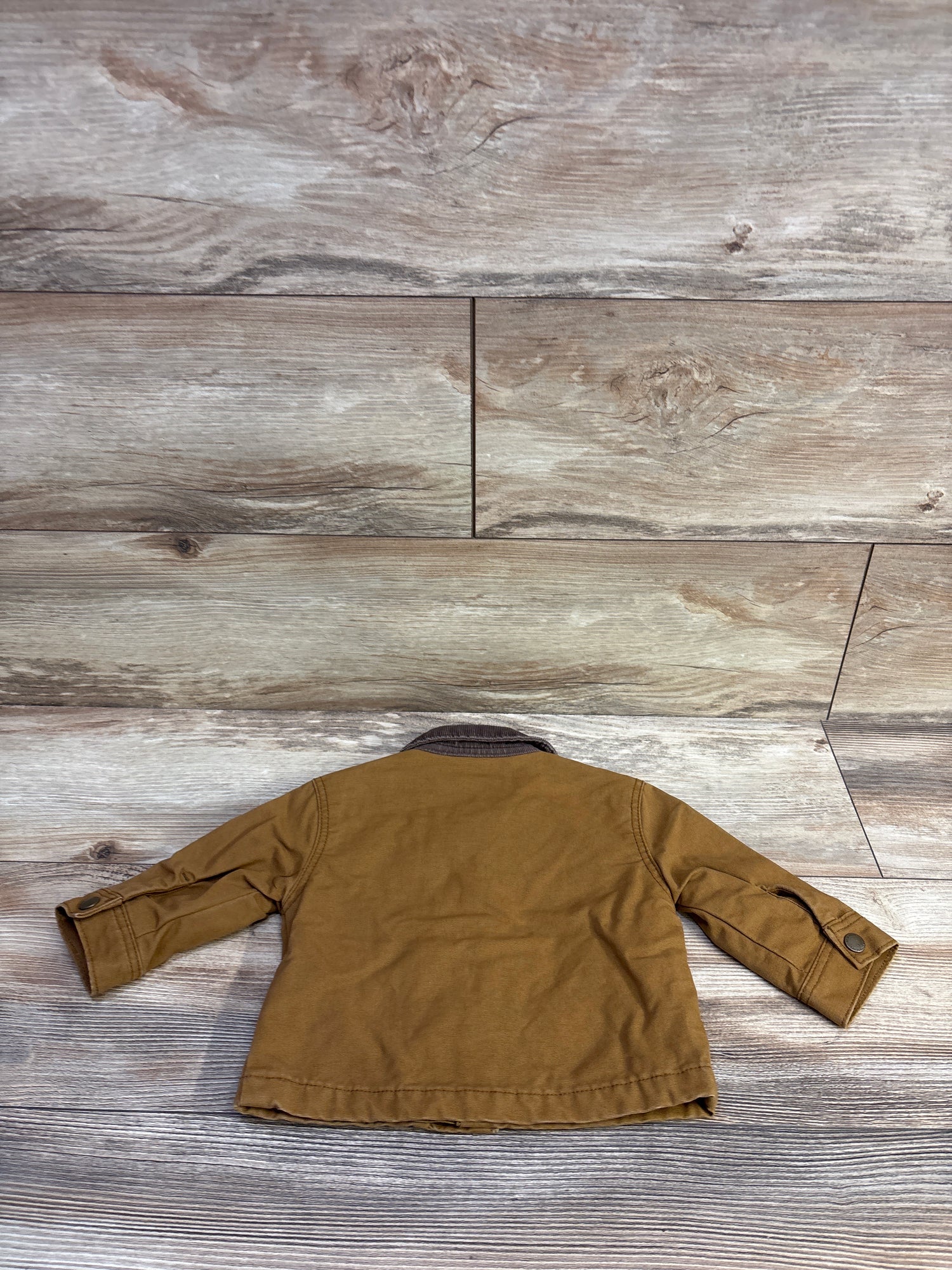 Old Navy Canvas Corduroy-Trim Barn Coat Tan sz 3-6m