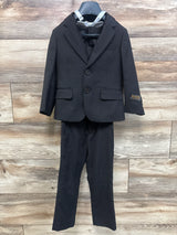 Boltini Notch Lapel Slim Fit 4pc Suit Set Black sz 3T