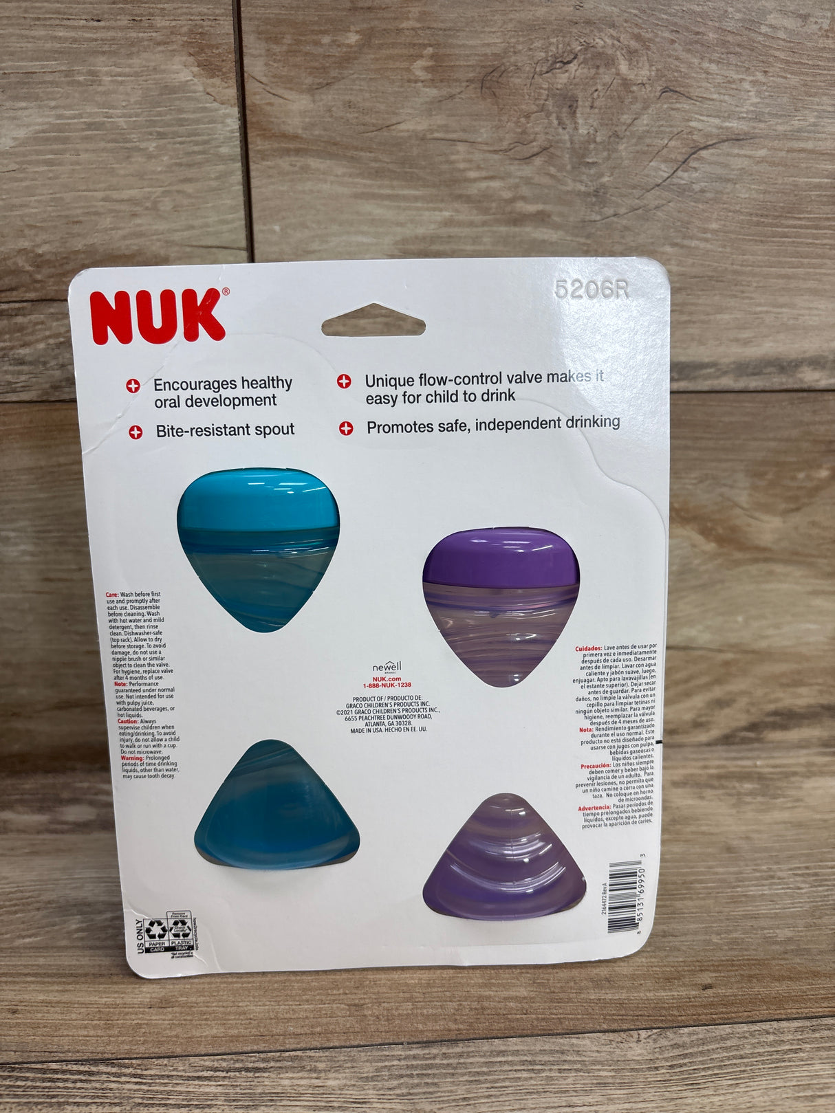 NEW NUK Fun Grips Hard Spout Sippy Cup 10oz 2pk