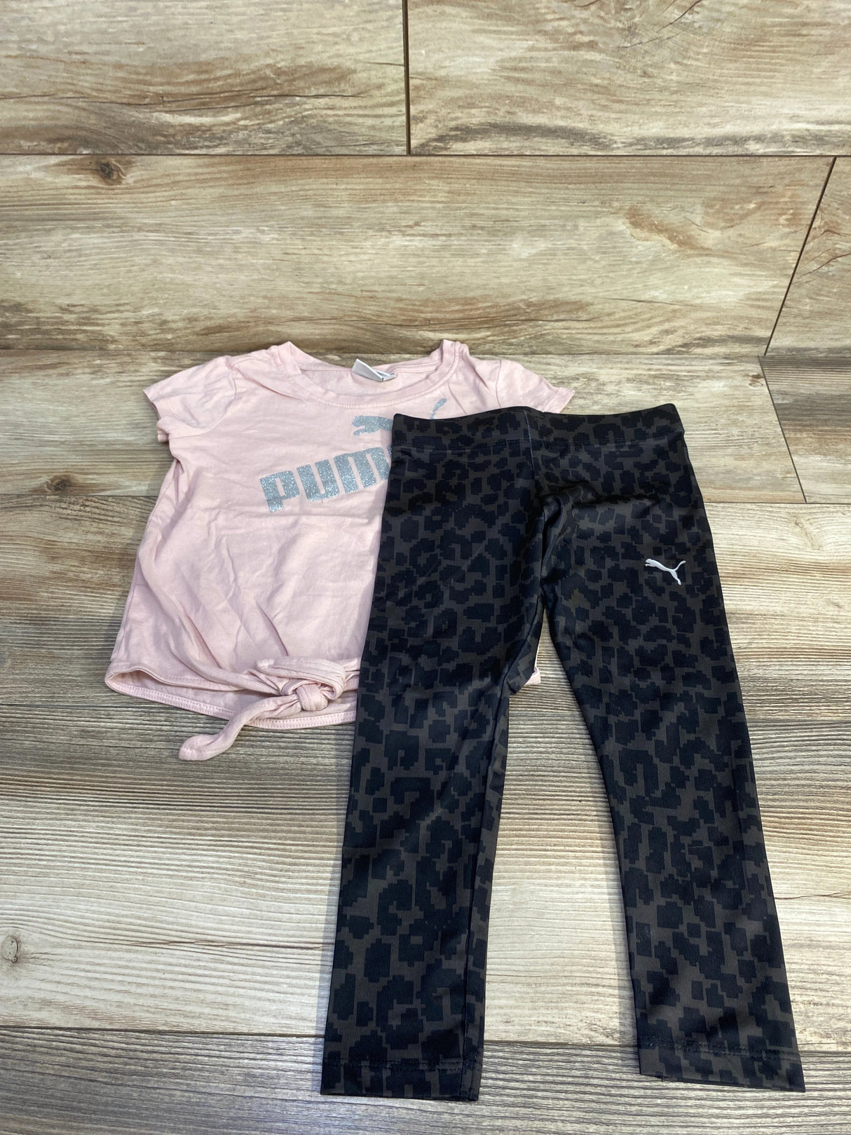 Puma 2pc Shirt & Leggings Pink sz 4T - Me n Mommy To Be