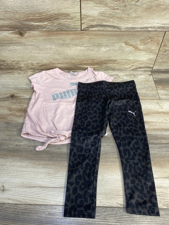Puma 2pc Shirt & Leggings Pink sz 4T - Me n Mommy To Be