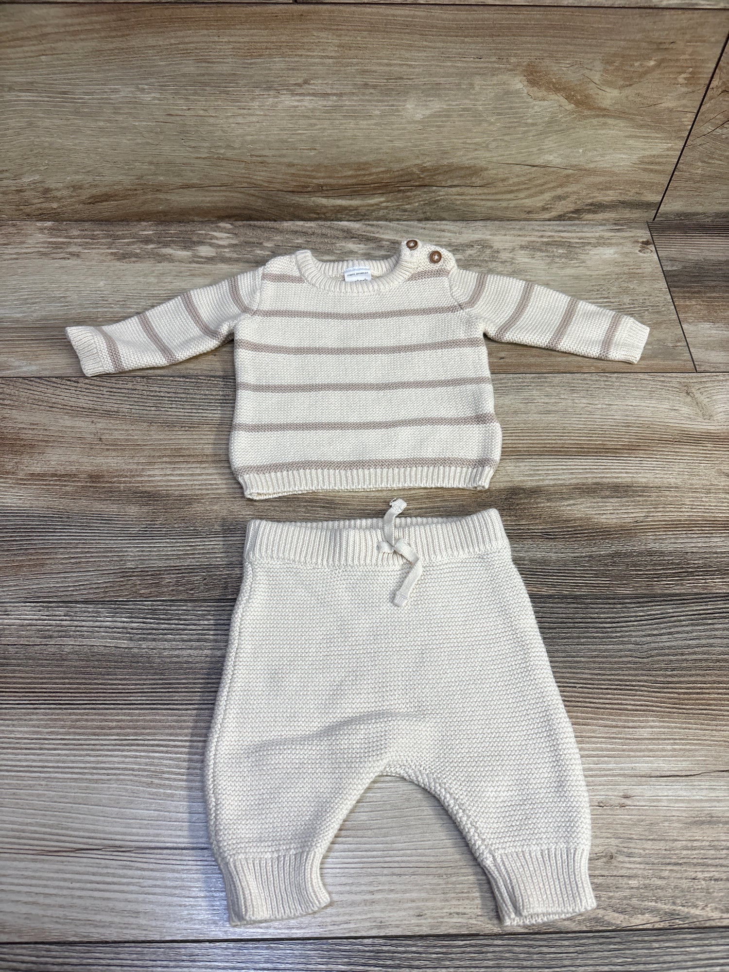 Just One You 2pc Knit Sweater & Pants Set Tan sz Newborn