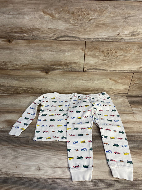 Janie and Jack Construction Trucks Pajama Set in Eggnog sz 5T - Me n Mommy To Be