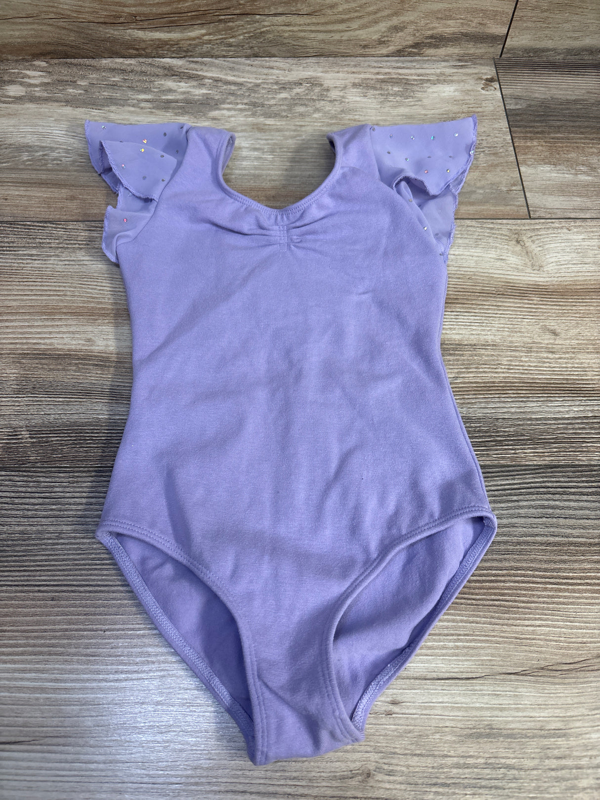Bloch Flutter Sleeve Dance Leotard Lilac sz 2-4T