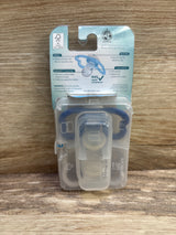 NEW MAM Air 2pk Pacifiers, Blue/Clear 6-16m
