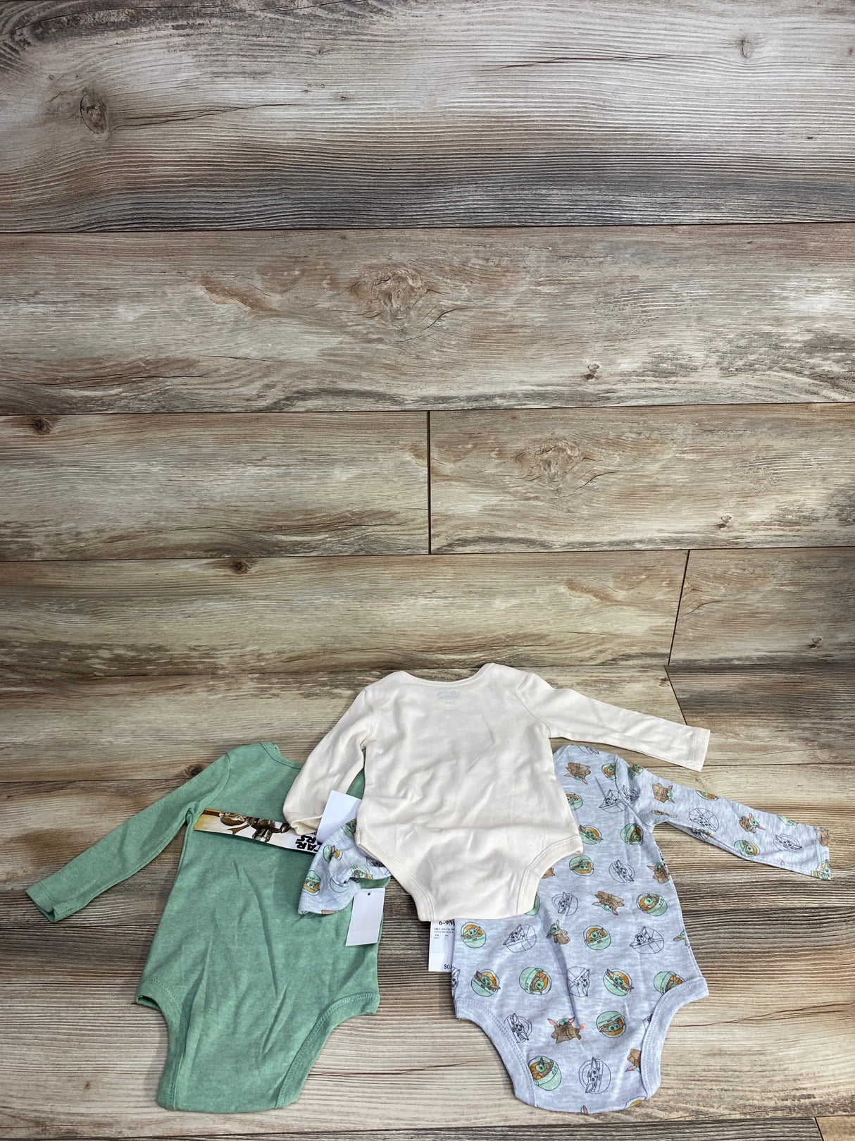 NEW Star Wars 3pk I'm All Ears Bodysuit Set Beige sz 6-9m