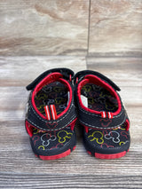 Disney Mickey Mouse Double Strap Sandals Black sz 10c
