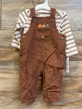 NEW Just One You 2pc Turkey Corduroy Overall Set White sz 6m